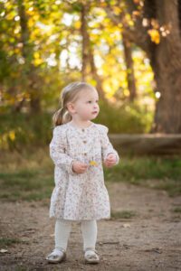 toddler exploring a park
