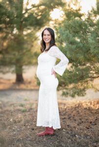 beautiful mom at a park