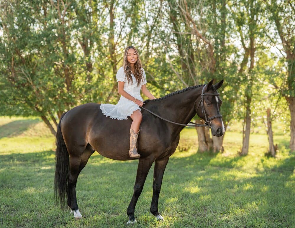 senior on her horse