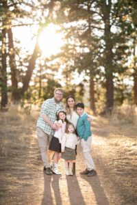 family having a great time during a photoshoot