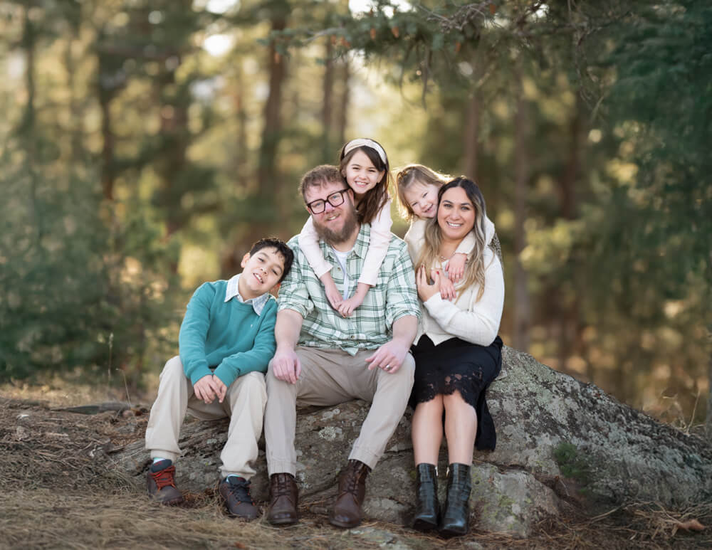 happy family during a photoshoot