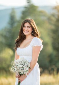 girl with flowers in denver