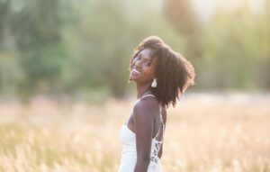 happy high school senior girl