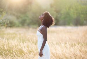 girl enjoying the nice weather