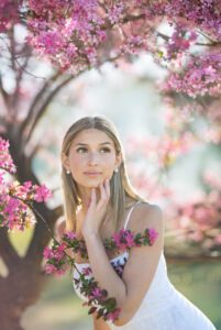 girl and spring in my favorite location in parker, colorado