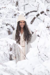 beautiful high school senior posing