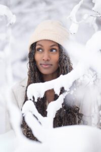 girl enjoying the snow