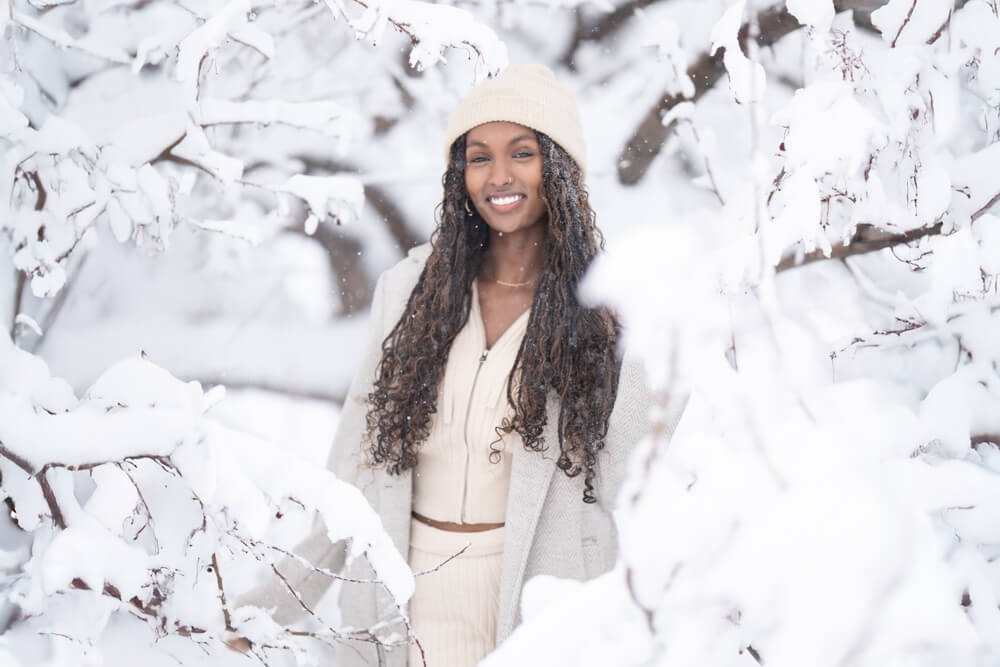 girl exploring some of her senior photo ideas in Denver